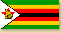 Fahne Flag Drapeau Zimbabwe Simbabwe Unabhängigkeitstag