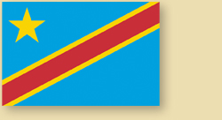 Demokratische Republik Kongo Unabhängigkeit Fahne Flag Drapeau 