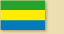 Fahne Flag Drapeau Gabun Gabon